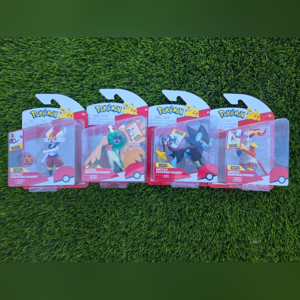 Pokémon Battle Feature Figure Bundle NWTC inderace, Decidueye, Luxray&Infernape